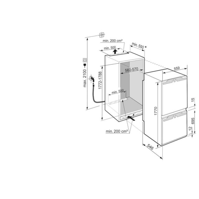 Liebherr ICBNd5163 Fully Integrated Fridge Freezer