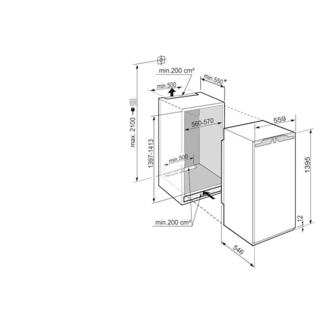 Liebherr IRe4520 Fully Integrated Larder Fridge