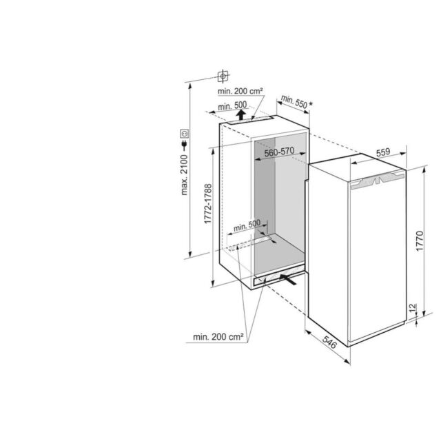 Liebherr IRf5101 Fully Integrated Fridge with Ice Box
