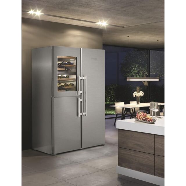 Liebherr SBSes8496 645L Freestanding Fridge Freezer & Wine Side by Side Combination
