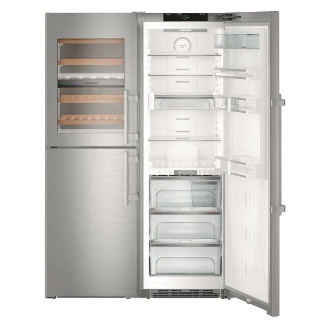 Liebherr SBSes8496 645L Freestanding Fridge Freezer & Wine Side by Side Combination
