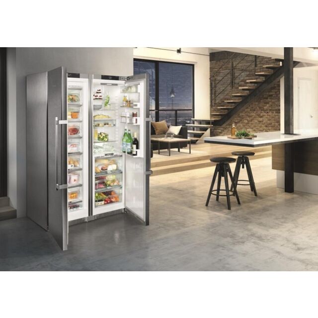 Liebherr SBSes8773 635L Freestanding Fridge Freezer Side by Side Combination
