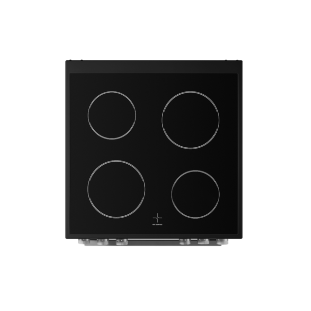 Midea MFO24EME4R118-BK 60cm Double Oven FS Cooker with Ceramic Hob - Black - AA Rated