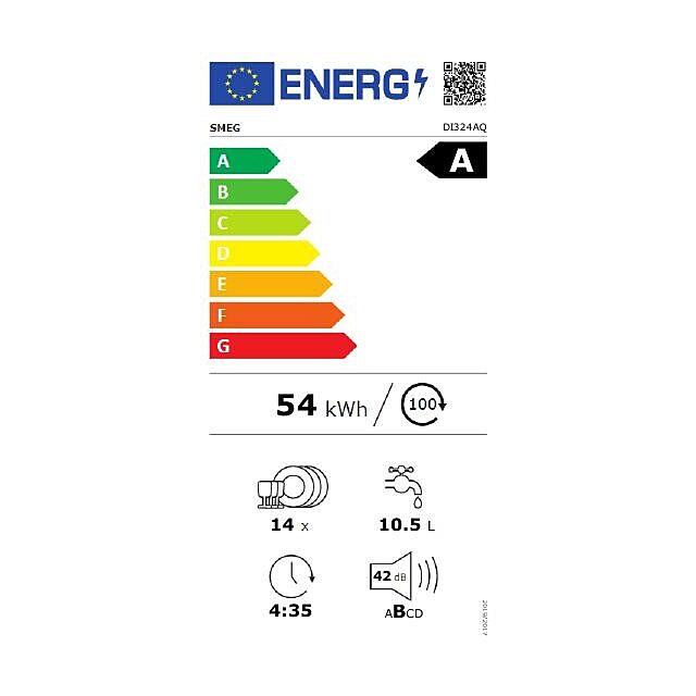 Smeg DI324AQ 60cm Integrated Dishwasher