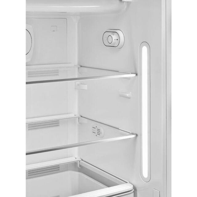 Smeg FAB28RDPP5 60cm 50s Style Right Hand Hinge Fridge with Icebox, Perfectly Pale