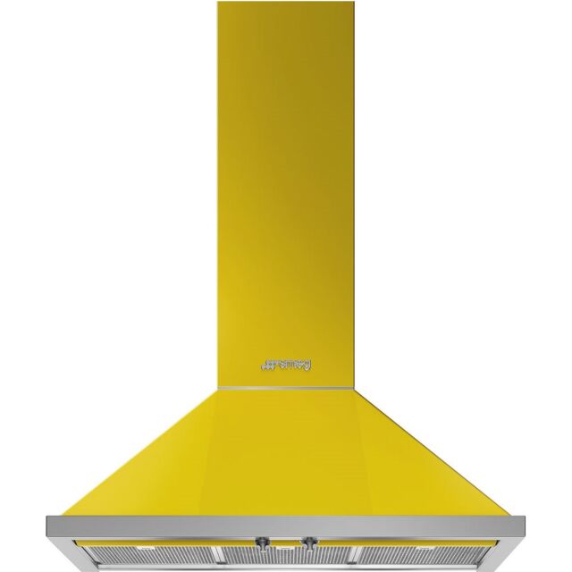 Smeg KPF9YW 90cm Portofino Chimney Hood, Yellow