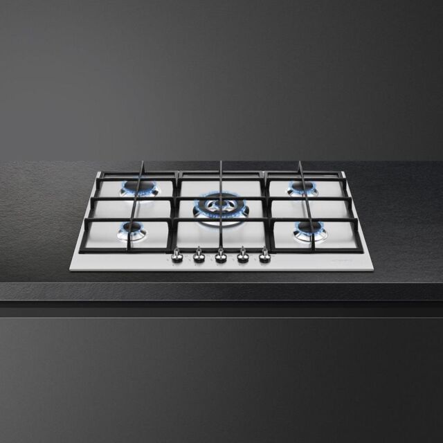 Smeg PX375 73cm Classic Gas Hob, Stainless Steel
