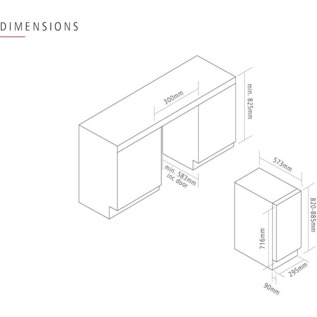 Caple WI3125GM Undercounter Single Zone Wine Cabinet