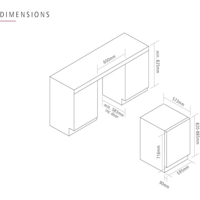 Caple WI6136 Undercounter Dual Zone Wine Cabinet