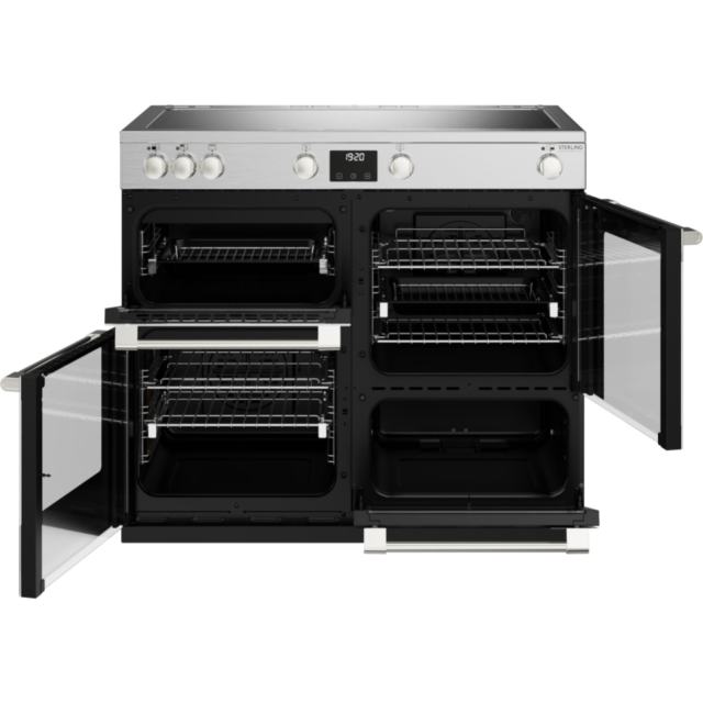 Stoves Sterling Deluxe ST DX STER D1000Ei ZLS SS 100cm Electric Induction (Zoneless) Range Cooker