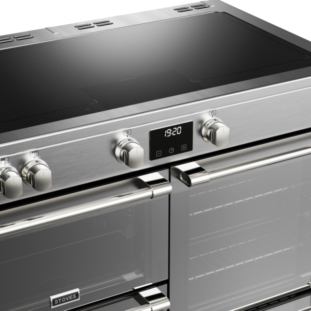 Stoves Sterling Deluxe ST DX STER D1000Ei ZLS SS 100cm Electric Induction (Zoneless) Range Cooker