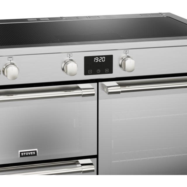 Stoves Sterling Deluxe ST DX STER D1000Ei ZLS SS 100cm Electric Induction (Zoneless) Range Cooker