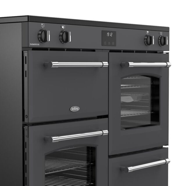 Belling RCA FARMHOUSE 100Ei 100cm Electric Induction Touch Range Cooker - Anthracite