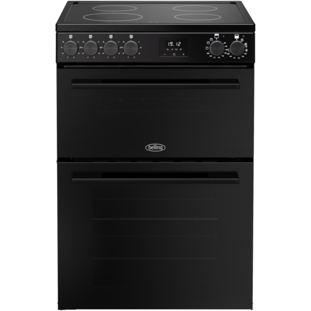 Belling FSA VISION 60Ei 60cm Electric Induction Cooker with Double Oven - Black