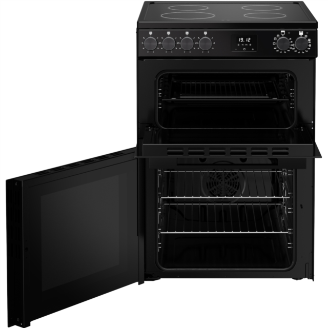 Belling FSA VISION 60Ei 60cm Electric Induction Cooker with Double Oven - Black