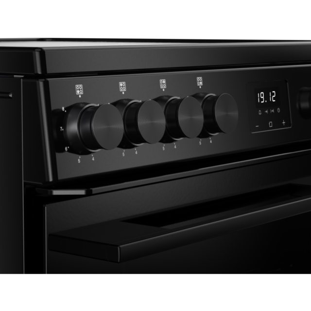 Belling FSA VISION 60Ei 60cm Electric Induction Cooker with Double Oven - Black