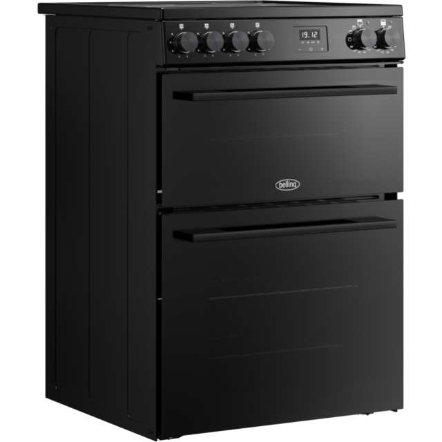 Belling FSA VISION 60Ei 60cm Electric Induction Cooker with Double Oven - Black