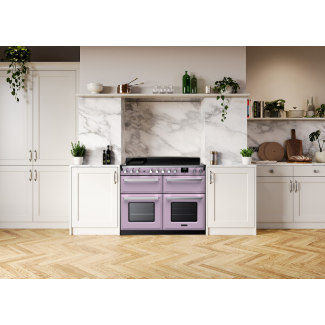 Rangemaster ESDL90DFPBOR/CM1 Estel Deluxe 90 Dual Fuel Range Cooker - Bordeaux - A Rated