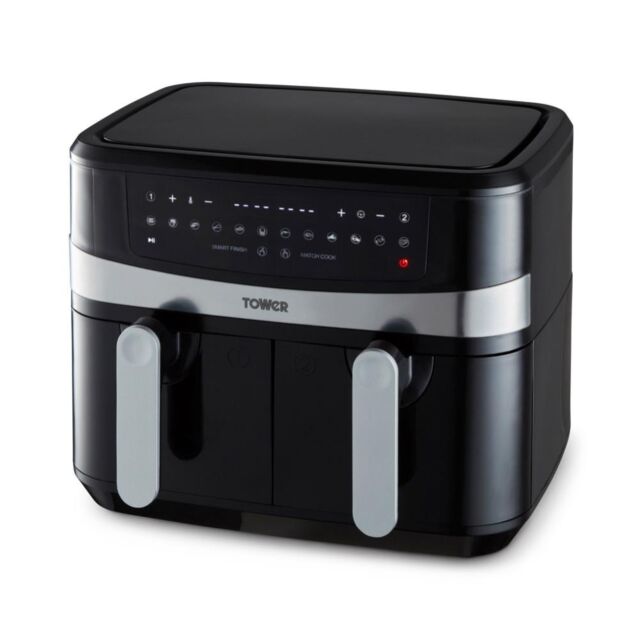 Tower T17088 Air Fryer 9LT Dual Basket - Black