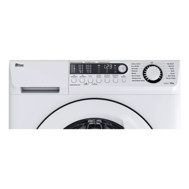 Ebac AWM106D2-WH E-Care 10kg Washing Machine - Cold Fill - White