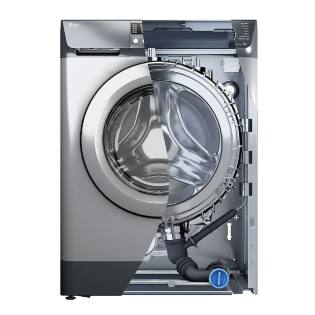Ebac AWM86D2-SR E-Care 8kg Washing Machine - Cold Fill - Silver